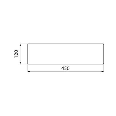 Tablette murale tout inox 450 x 120 mm réf. 551