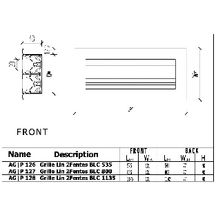 Grille linéaire 2 fentes 1135 réf. AGIP128
