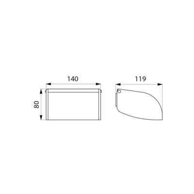 Porte-papier WC à rouleau plastique, modèle économique, inox poli brillant réf. 566