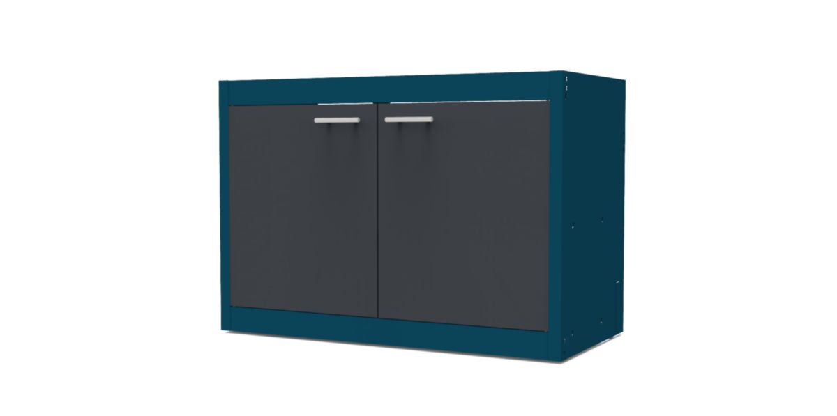 Portes de caisson CLIPMETAL COLOR 59 cm jeu de 2 portes, Coloris Anthracite