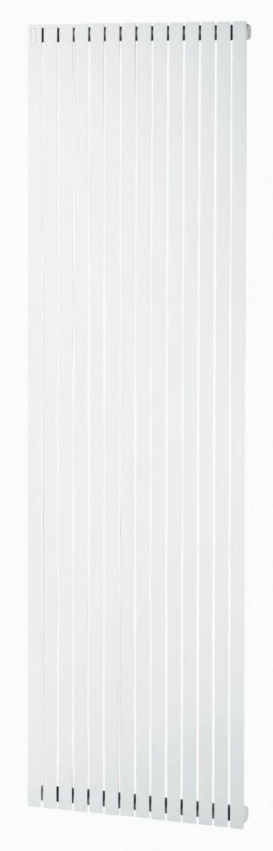 Radiateur eau chaude Acova Altaï vertical, puissance 1584W (dT50), hauteur 1800 mm, largeur 792 mm, 18 éléments, raccordement excentré par le bas, Aller/Retour réversible, appareil réversible Haut/Bas, Blanc RAL 9016 Réf. HY-180-079