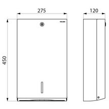 Distributeur mural d'essuie-mains avec serrure Inox satiné réf. 6607D