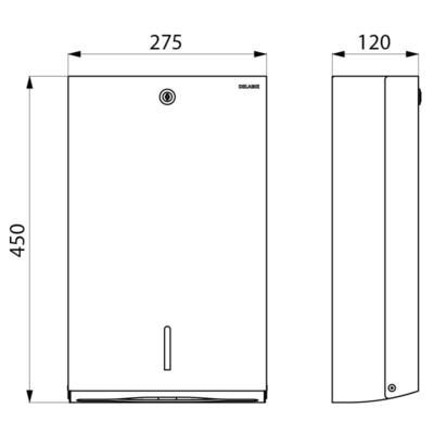 Distributeur mural d'essuie-mains avec serrure Inox satiné réf. 6607D