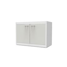 Meuble sous-évier (sans les portes) CLIPMETAL finition laqué Blanc Glacier 120 cm avec 1 étagère ABMV121Z00