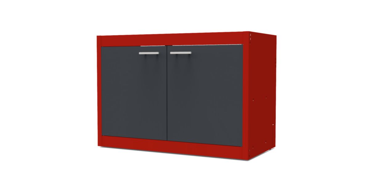 Portes de caisson CLIPMETAL COLOR 59 cm jeu de 2 portes, Coloris Anthracite