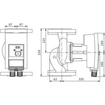 Circulateur collectif chauffage haut rendement Yonos Maxo 40 / 0,5 - 16 Réf. 2120648