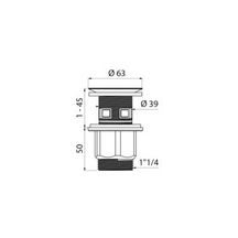 Bonde à grille filetage 33x42 avec lanterne Réf 611