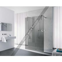 Paroi Walk-in-shower XS FREE avec stabilisations murales XS FW1 16020 1PR Argent mat Verre clair traité anticalcaire ROTHACLEAN Réf. 1403010178