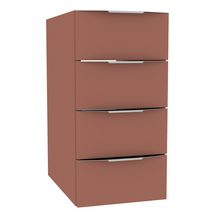 Module sous vasque Alterna Plénitude longueur 30cm 4 tiroirs pour meuble 2 tiroirs profondeur 46cm Terracotta