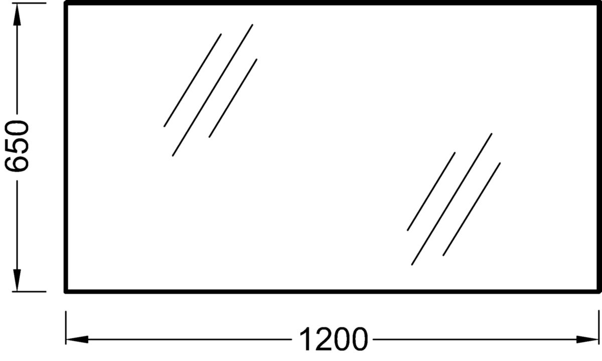 Miroir simple L 120 cm réf. EB1085-NF