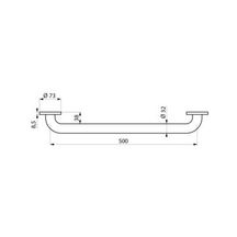 Barre de relèvement D 32, nylon HR brillant blanc, longueur 500 mm réf. 50505N