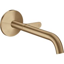 AXOR One Mitigeur de lavabo Select encastré mural, bec 220 mm, bonde à écoulement libre, Bronze brossé