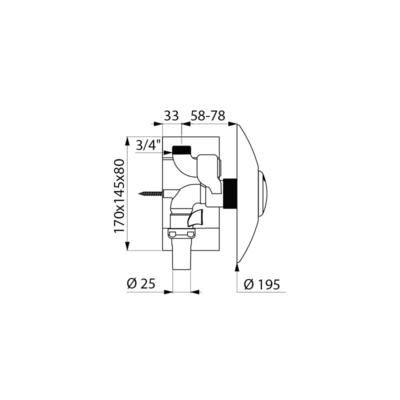 Robinet temporisé Tempoflux 2 encastré simple touche réf. 762901