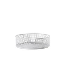 Panier métal rond D 20 x 6,5 cm Blanc Réf. 10577