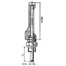 thermo. pl.63mm mod.drt euro57 boitier 200x36 0/120°C