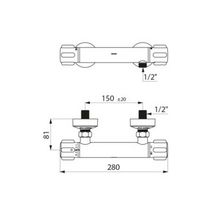 Mitigeur thermostatique individuel Securitherm avec raccord STOP/PURGE pour douche réf. H9739