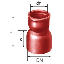 Cône d'augmentation concentrique en fonte SME diamètre nominal 50-75mm Réf. 156045 PAM