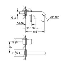 Mitigeur monocommande 2 trous lavabo Taille M Essence Cool Sunrise brossé Réf. 29192GN1