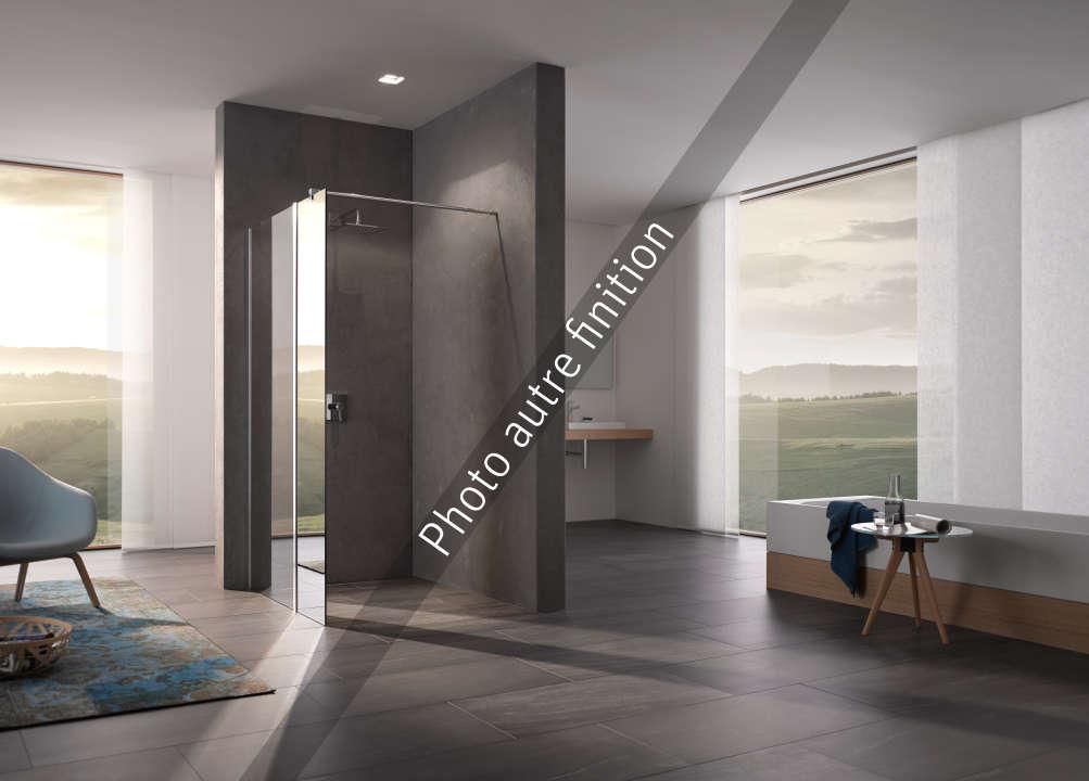 WALK-in-Shower XB élément fixe en prolongement, stabilisation murale pour combinaison avec XB WIW, WALK-IN-SHOWER XB, largeur 600 mm, hauteur 2000 mm, Profilé Argent POLI, Verre clair traité anticalcaire Réf. XBWIH06020VPR