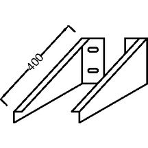 Paire d'équerres de fixation pour table stratifiée réf. EB509-NF