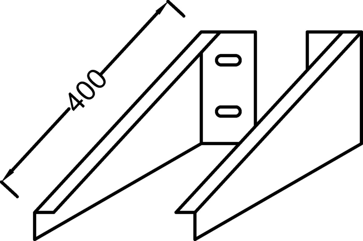 Paire d'équerres de fixation pour table stratifiée réf. EB509-NF