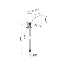 Mitigeur de lavabo sans tirette ni vidage réf. 2221