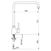 Mitigeur à bec orientable L 300 mm grandes plonges réf. 2506T3