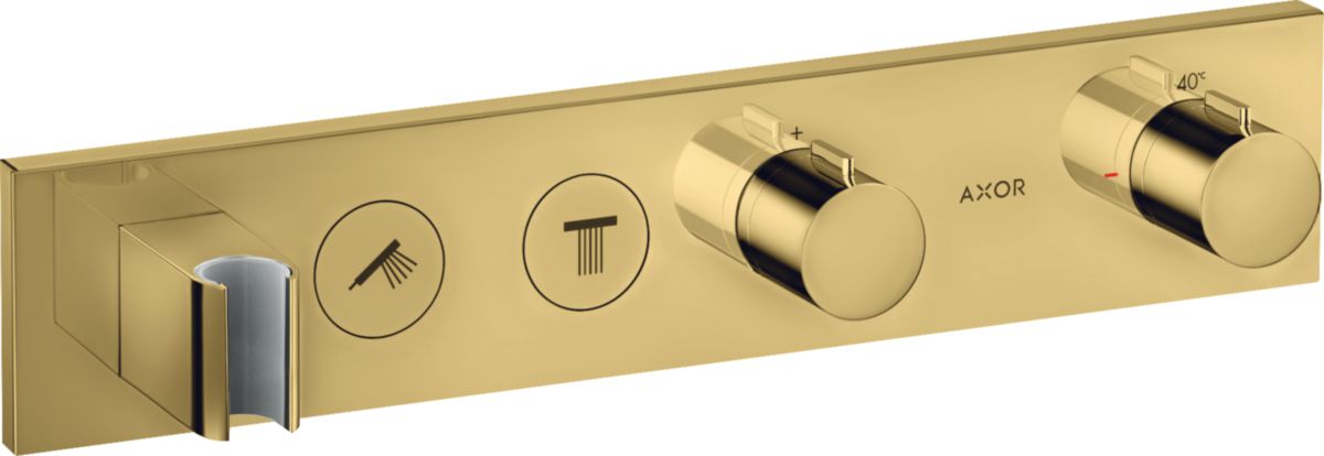 AXOR ShowerSolutions Module thermostatique Select encastré 460 / 90 avec 2 fonctions, Aspect doré poli