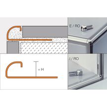 Profilé pour revêtement mural Rondec RO100E acier inoxydable épaisseur 10mm longueur 2,50m