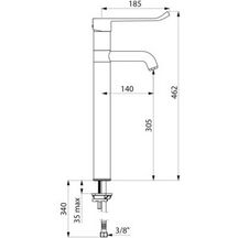 Mitigeur à bec orientable 160 / 300 levier L 215 flexible PEX réf. 2564T3