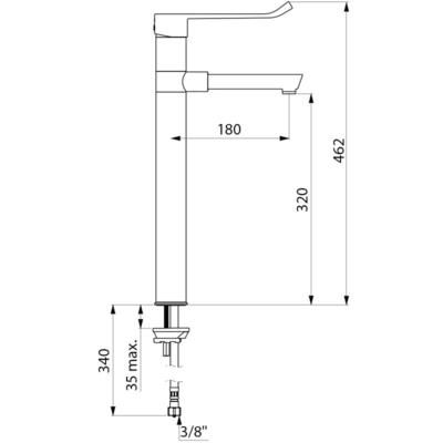 Mitigeur à bec BIOCLIP jetable L 124 H 300 réf. 2871T3