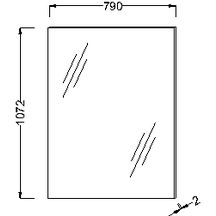 Miroir grande hauteur 79 cm réf. EB1209-NF