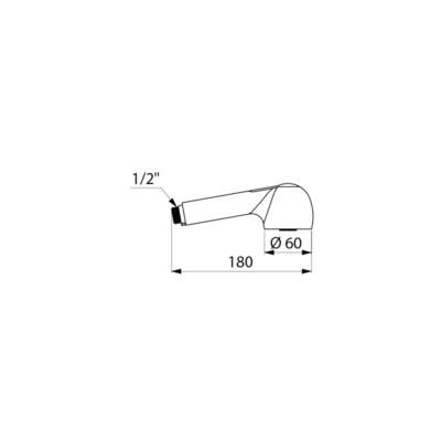 Douchette M15 x 21, 2 jets D 50 avec inverseur, anti-calcaire réf. 816