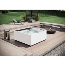 SPA Divina XL version Plus avec Aqua Clean+Led blanc finition coque blanc finition assise et appui-tête Noir Réf : DOXL4O8X0-W10H