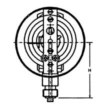 Manomètre 63mm 0/400mb bars-capsule 3 Réf 6183RV43D