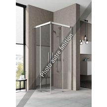 Paroi de douche en verre Nica C2R hauteur 2 m largeur 123 cm argent poli gris Clean NIC2 R 12320VM R / Réf. 1403032647