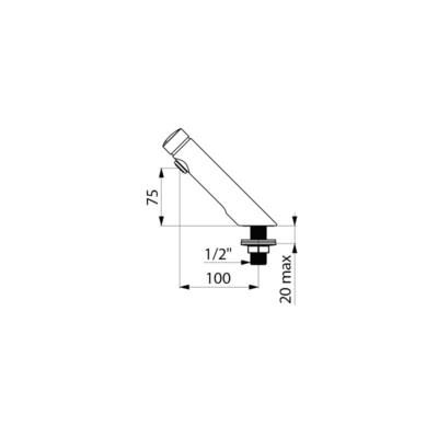 Robinet temporisé lavabo Temposoft 2 Chromé réf. 740500