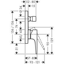 Set de finition pour mitigeur bain/douche encastré Metropol - finition aspect doré poli Réf. 32545990