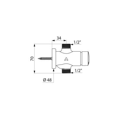 Robinet temp DT Tempo Soft 2 douche réf. 747800