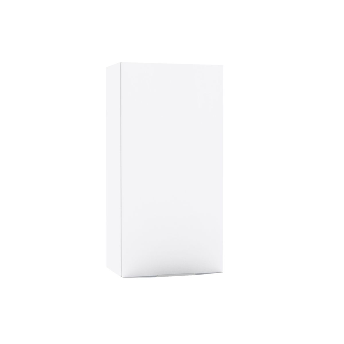 Niche haute Alterna Plénitude 1 porte 1 tablette hauteur 60cm largeur 30cm profondeur 20cm Blanc brillant version gauche