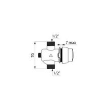 Robinet temporisé Temposoft 2 de douche pour panneau de 7 mm réf. 749870