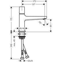 Mitigeur de lavabo HG Metropol Select 100 bec long réf. 32570000