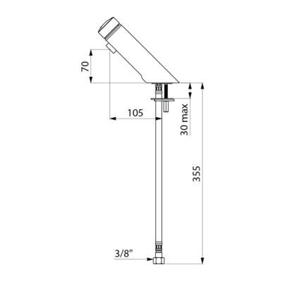 Mitigeur temporisé de lavabo Tempomix 3 lavabo sans robinet arrêt f D 12 x 17 réf. 794100