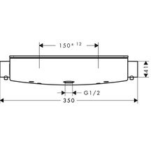 Mitigeur de douche thermostatique ECOSTAT SELECT 150 mm +ou- 12 mm Chromé réf. 13161000