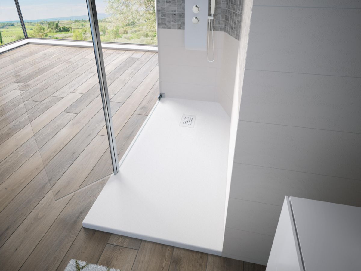 Receveur de douche  KINESURF découpable 1200X900mm grainé blanc Réf. RD1706BG