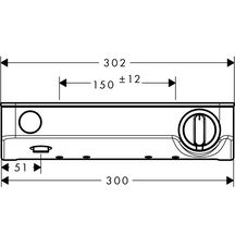 Mitigeur thermostatique douche Ecostat ShowerTablet Select 300 chromé réf. 13171000