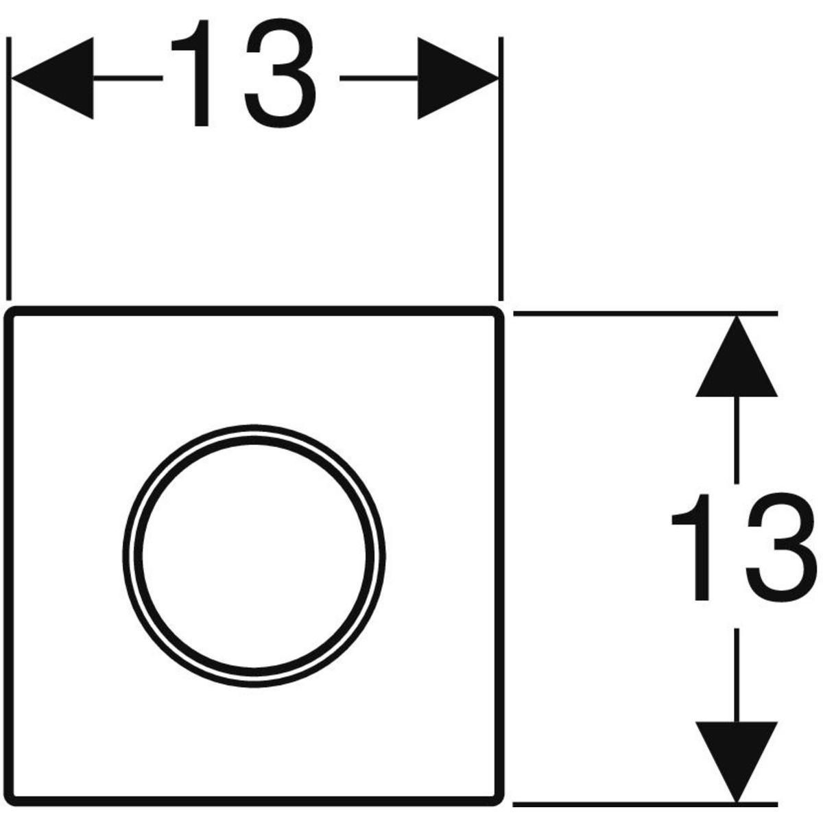 Déclenchement HyTouch Sigma10 pneumatique encastré pour urinoir, blanc / chromé brillant / blanc réf. 116015KJ1