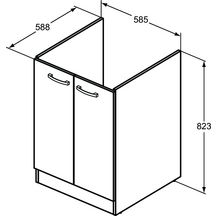 Meuble pour bac 61 cm - LAGO réf. J0028PW