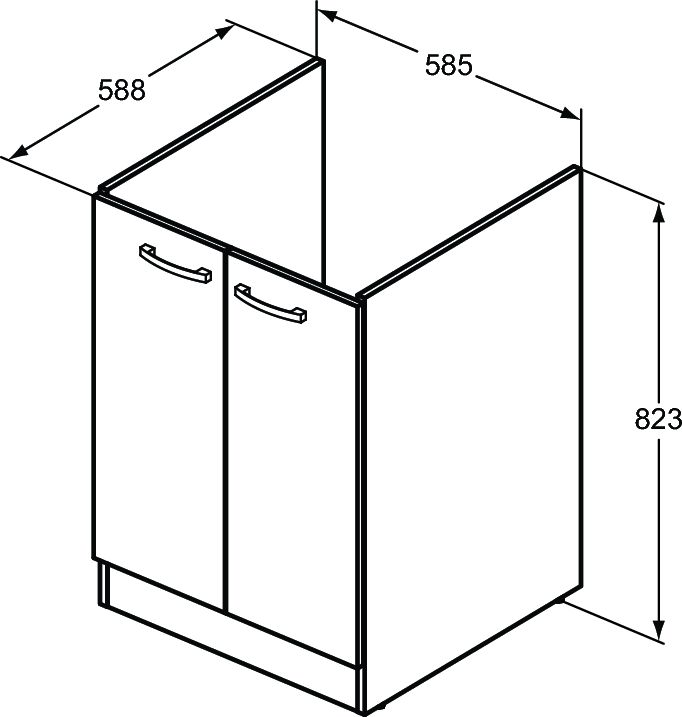 Meuble pour bac 61 cm - LAGO réf. J0028PW