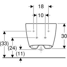 Bidet suspendu Geberit ONE caréné: T=54cm, Trop-plein=Dissimulé, blanc / KeraTect , chromé brillant Réf. 500.690.01.1